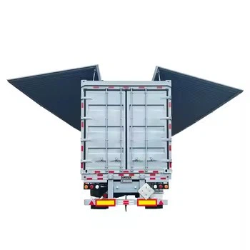 53FT Box Trpe Curtain Side Semi Trailer With Gooseneck